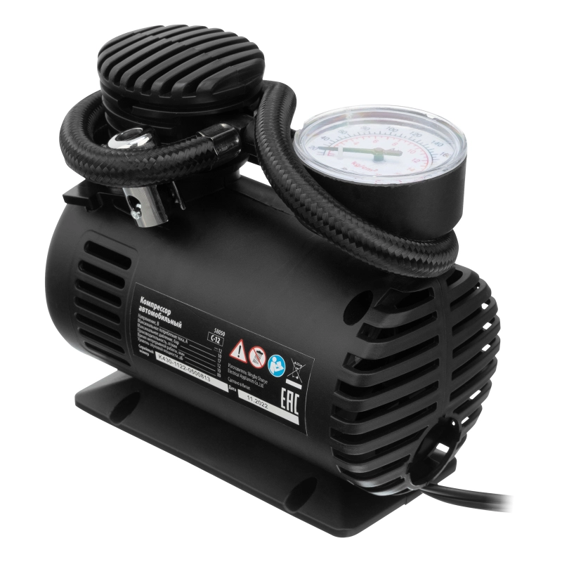 Компрессор автомобильный С-12, 12 В, 17 атм, 12 л/мин Sparta (58050)