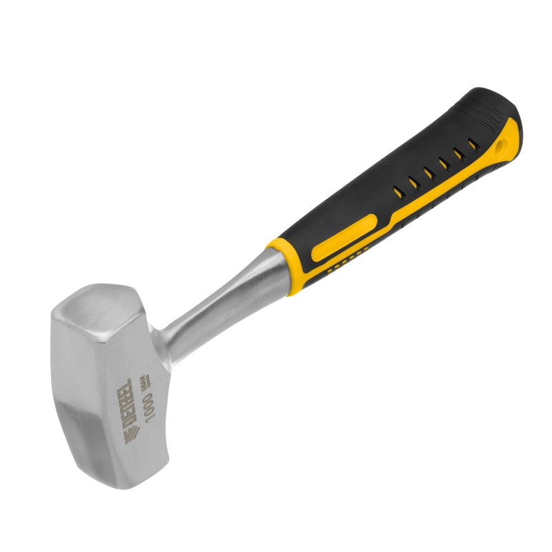 Кувалда 1 кг, цельнометаллическая, двухкомпонентная рукоятка Denzel (11011)