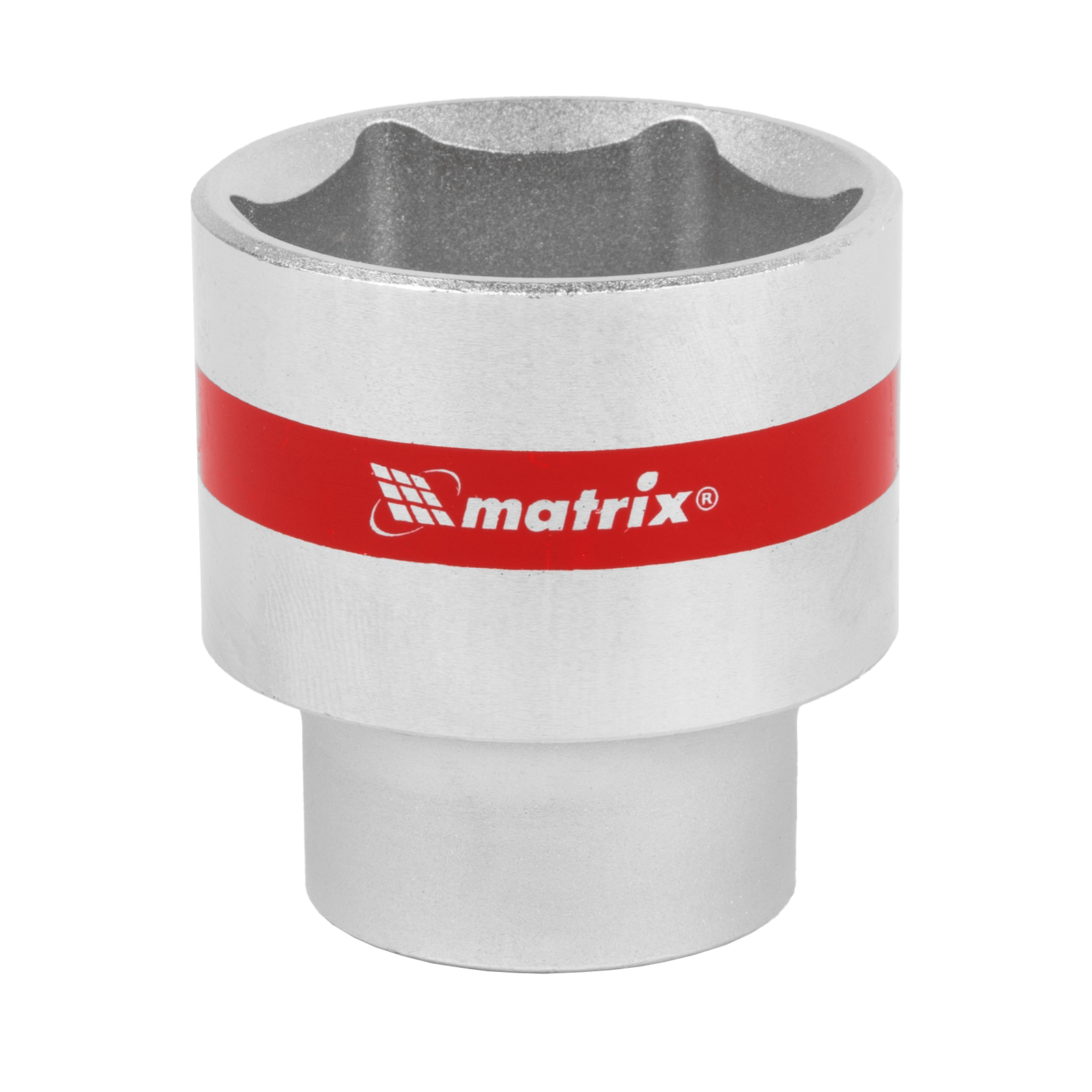 Головка торцевая, 32 мм, шестигранная, CrV, под квадрат 1/2, хромированная Matrix (13132)