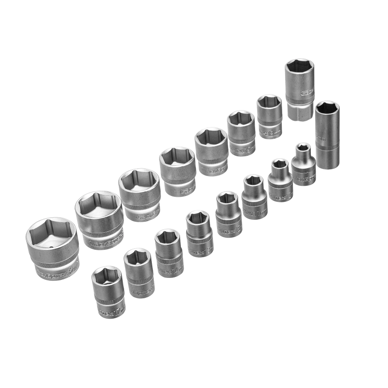 Набор инструментов, 1/2", пластиковый кейс, 32 предмета// Сибртех (13393)