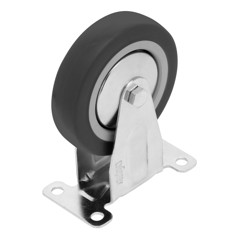 Колесо неповоротное D 100 мм, крепление  платформенное Сибртех (68709)