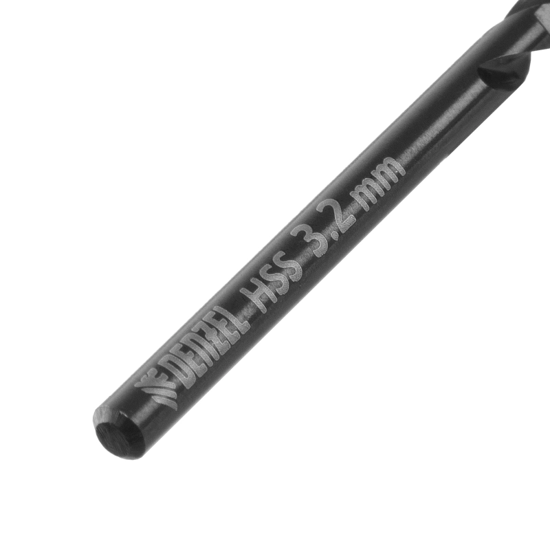 Сверло по металлу, 3,2 мм, HSS-Tin, Golden Tip, 10 шт. Denzel (717206)