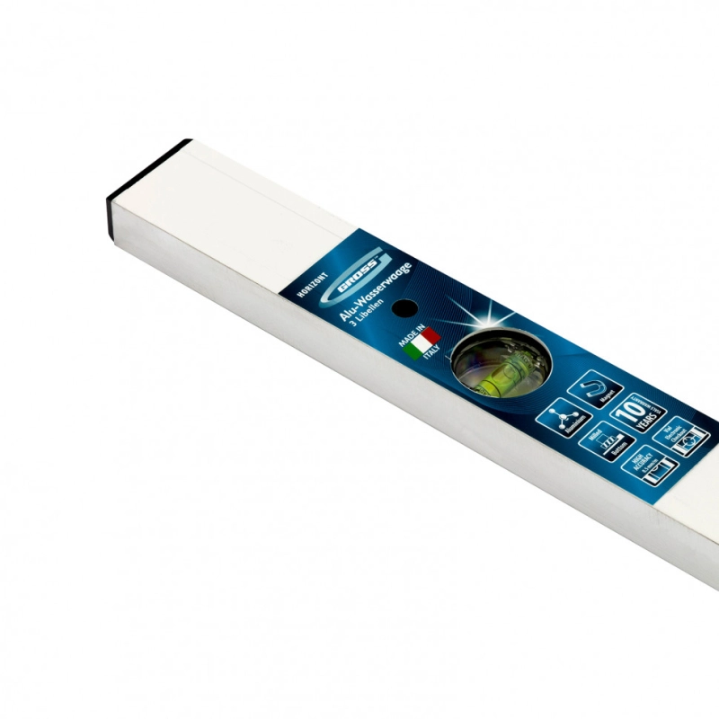 Уровень алюминиевый, 1200 мм, фрезерованный, 3 глазка, магнитный Gross (33674)