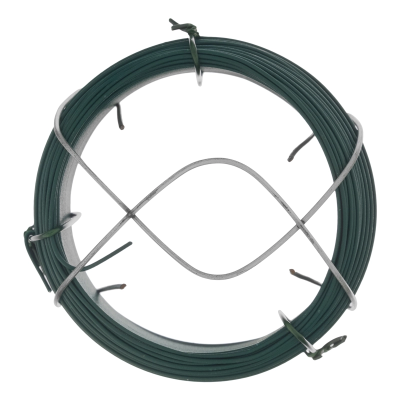 Проволока с ПВХ покрытием, зеленая 0.9 мм, длина 50 м Сибртех (47770)