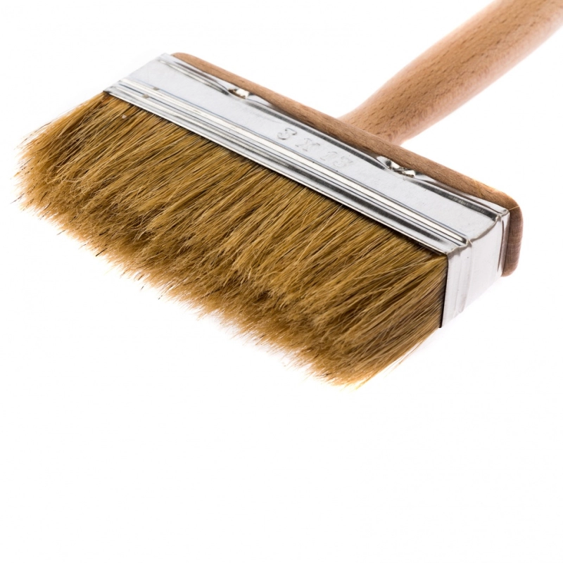 Кисть-ракля, 30 х 130 мм, натуральная щетина, деревянный корпус, деревянная ручка (84076)