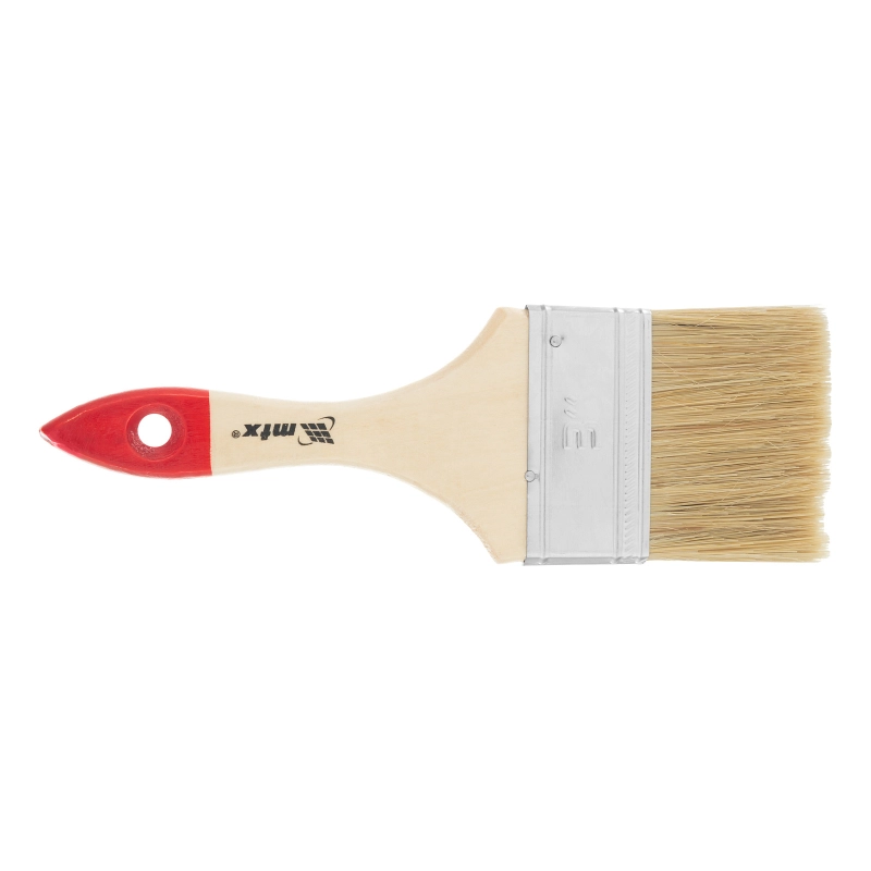 Кисть плоская "Стандарт" 3" (75 мм) натуральная щетина, деревянная ручка MTX (82540)