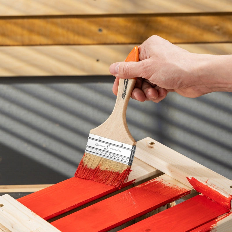 Кисть плоская Slimline 3" (75 мм) натуральная щетина, деревянная ручка Sparta (824405)