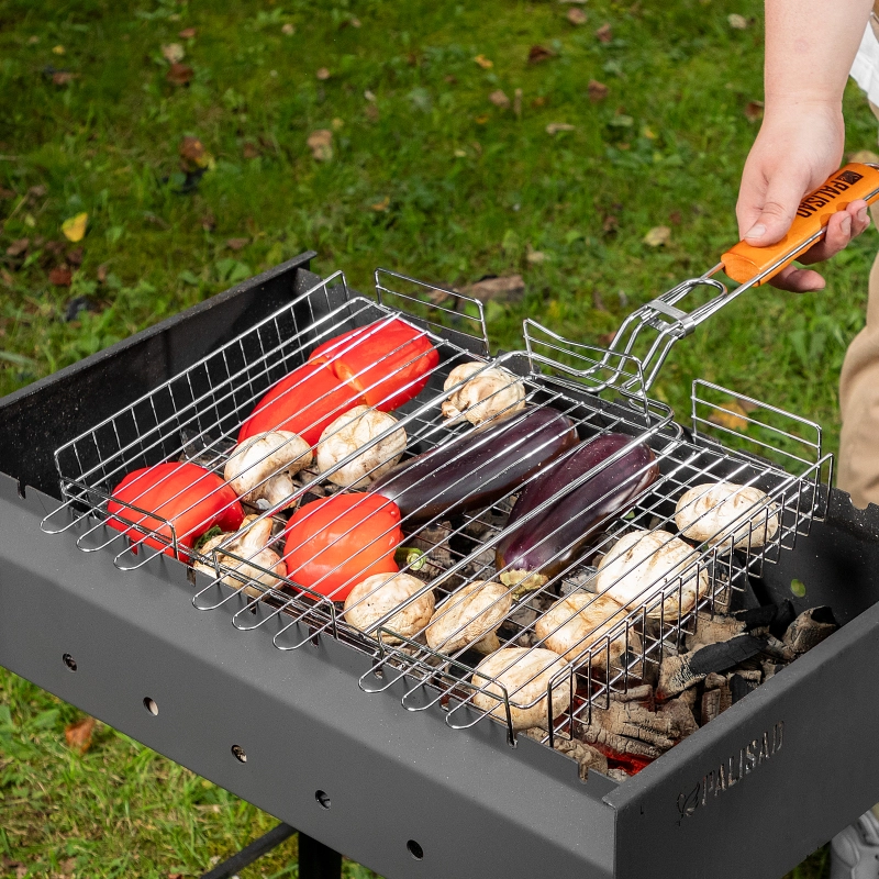 Решетка гриль 315 х 410 х 70 мм, объемная, хромированная Camping Palisad (69562)