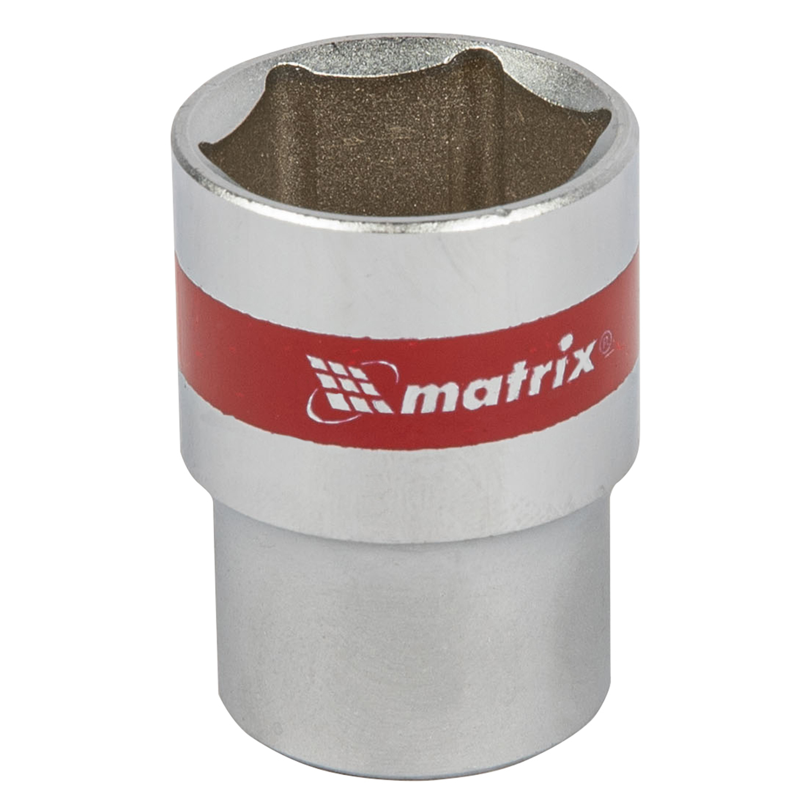 Головка торцевая, 21 мм, шестигранная, CrV, под квадрат 1/2, хромированная Matrix (13121)