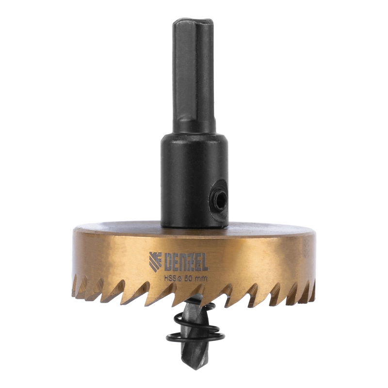 Коронка по металлу HSS, 50 мм, нитридтитановое покрытие Denzel (724116)
