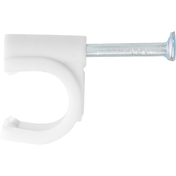 Скобы электроустановочные, 12 мм, круглый профиль, 40 шт Сибртех (47524)