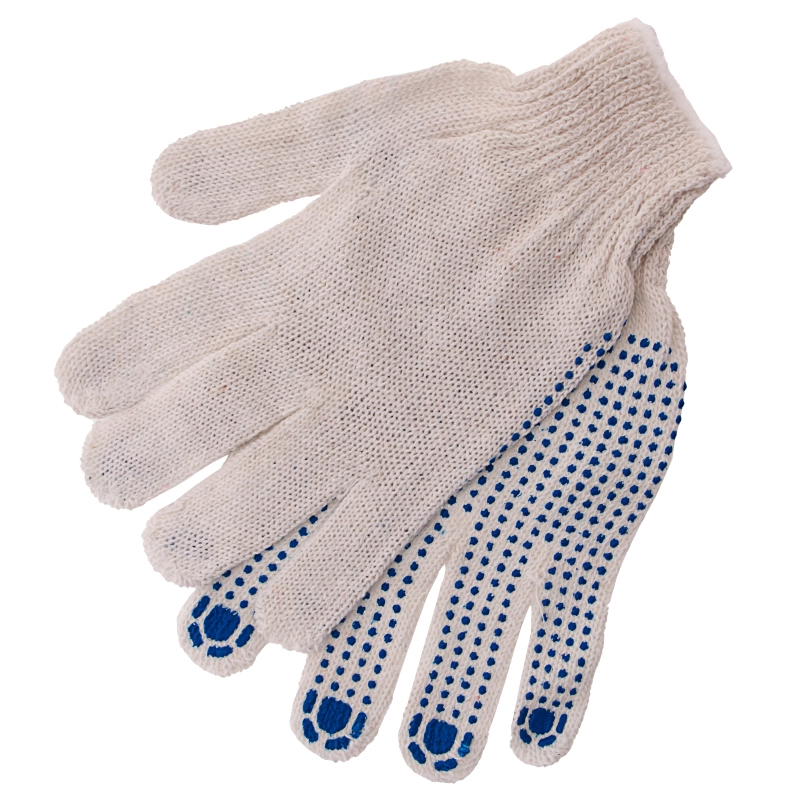 Перчатки х/б, ПВХ покрытие, "Точка", 7 класс (67774)