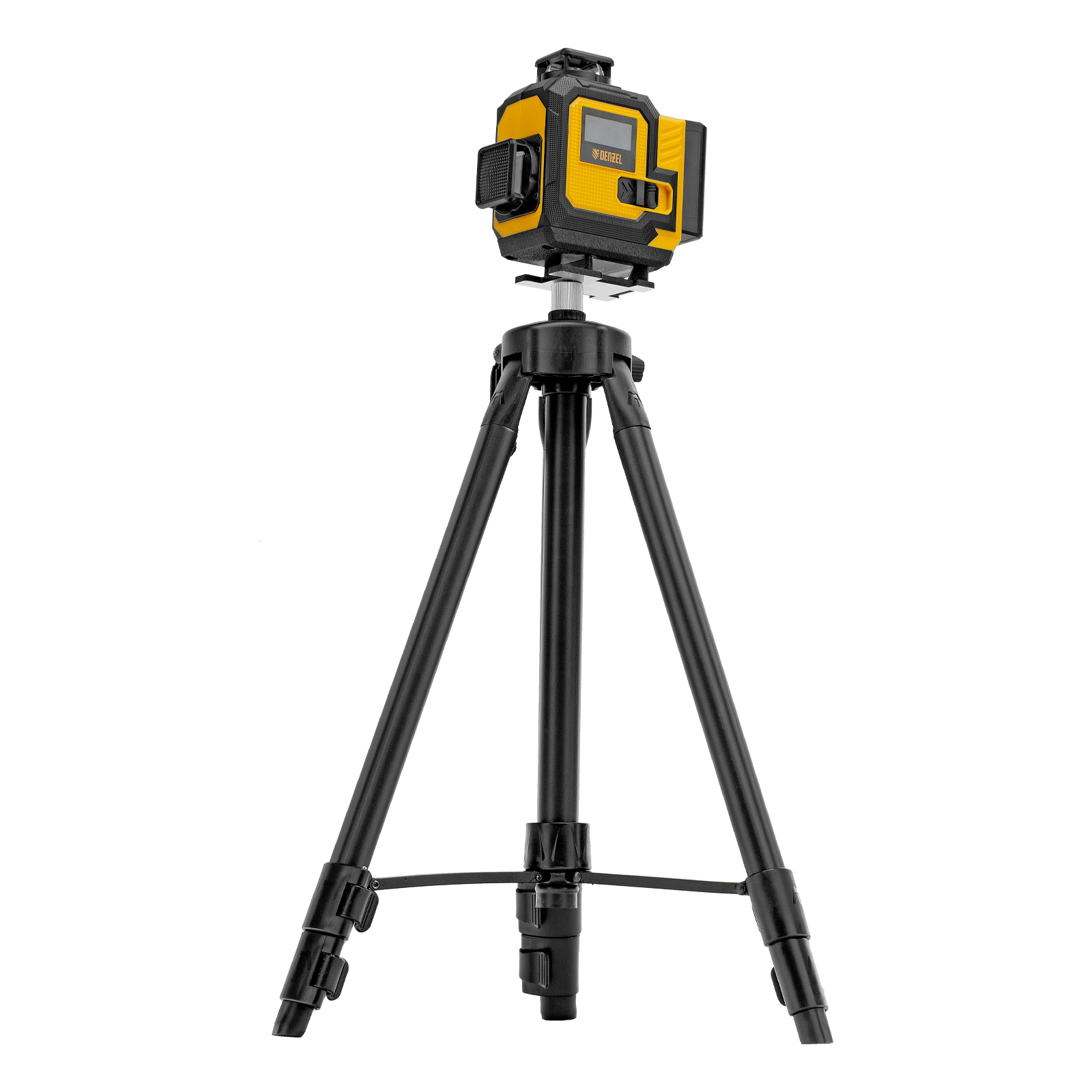 Лазерный уровень мультипризменный DLV 360-4T, 30 м, зеленый луч, Li-Ion 2,4 Aч, штатив Denzel (350815)