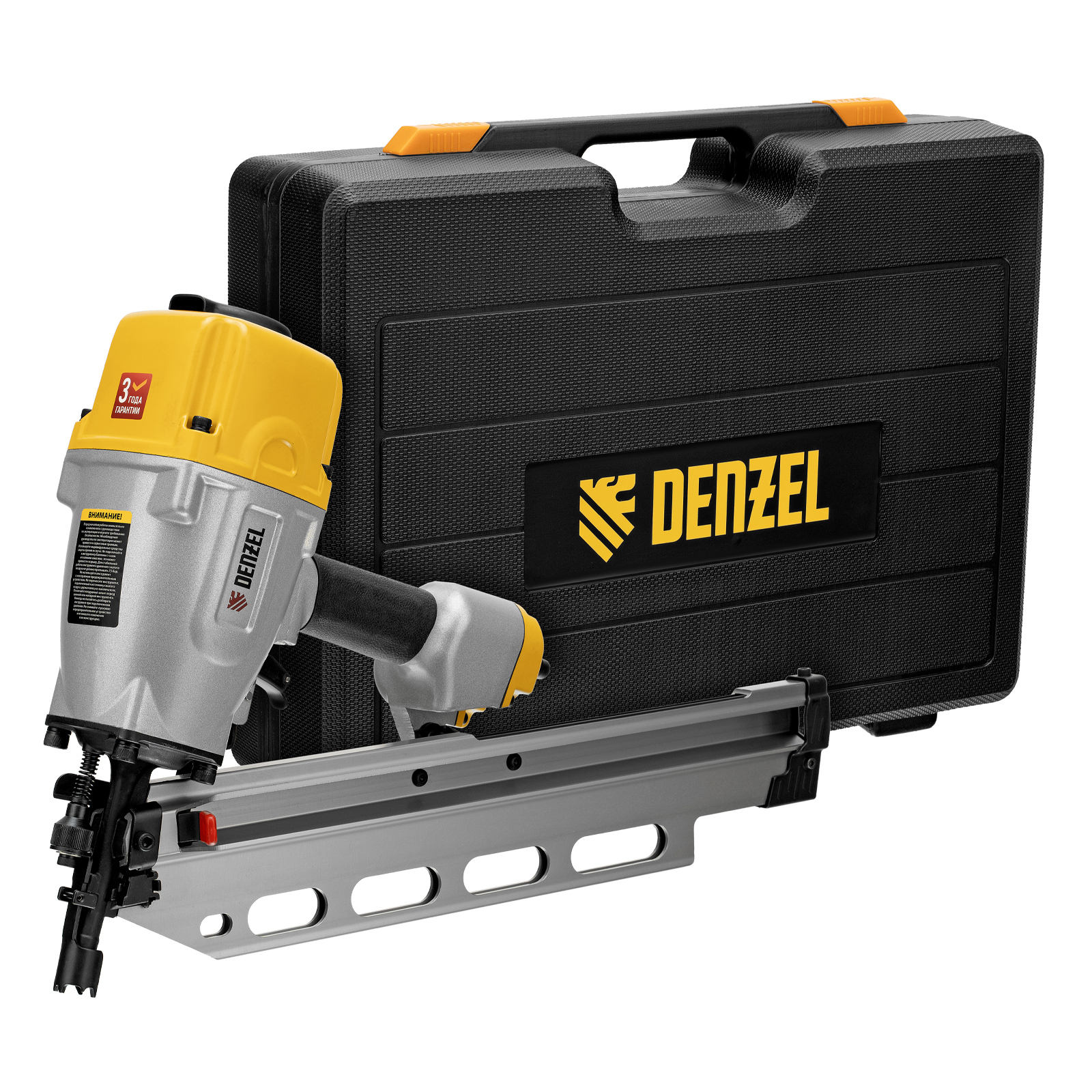 Нейлер пневматический PN2190 для гвоздей SN21 от 50 до 90 мм Denzel (57429)
