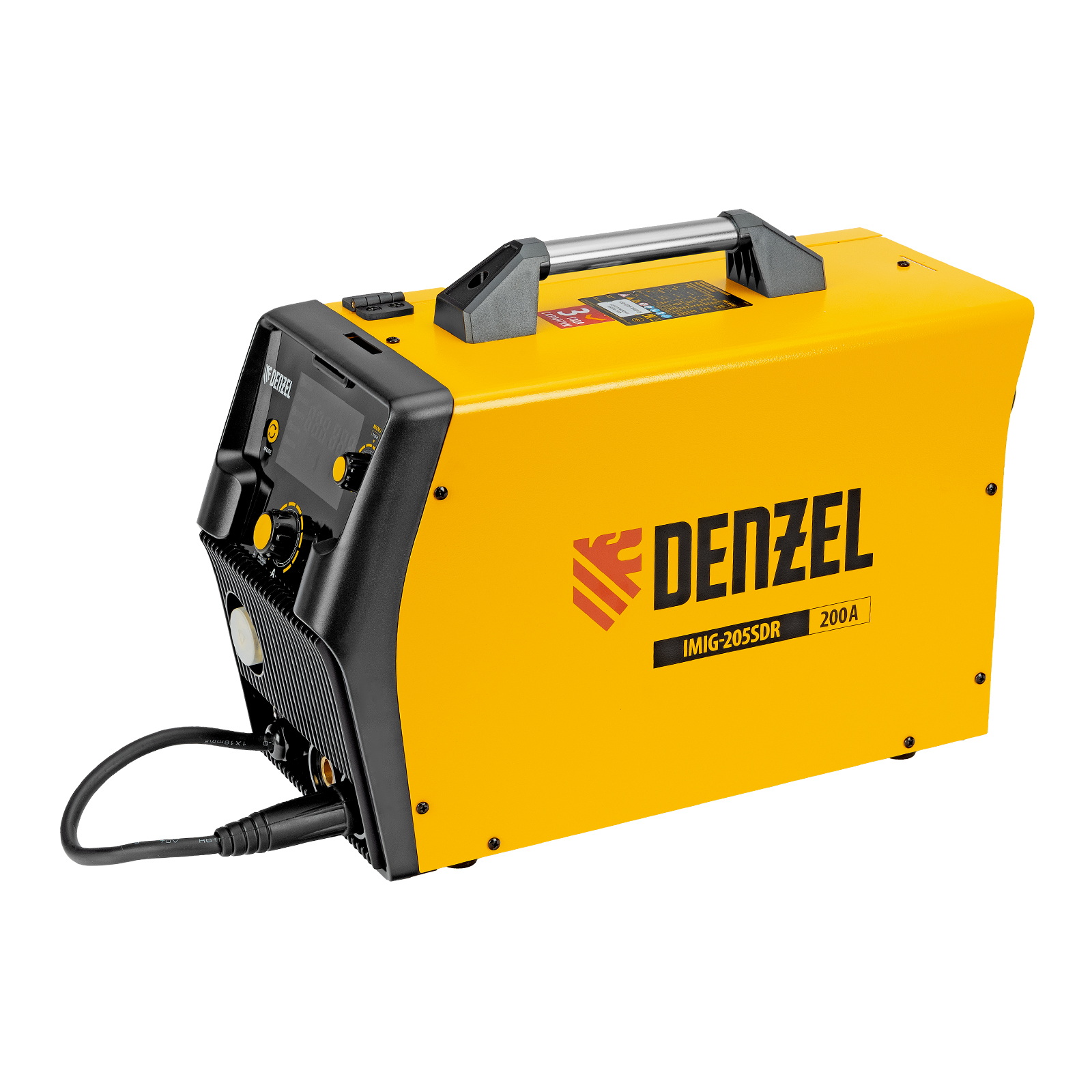 Аппарат инвертор. полуавтомат. cварки IMIG-205SDR, 200 А, ПВ 60%, катушка 5 кг Denzel (94364)