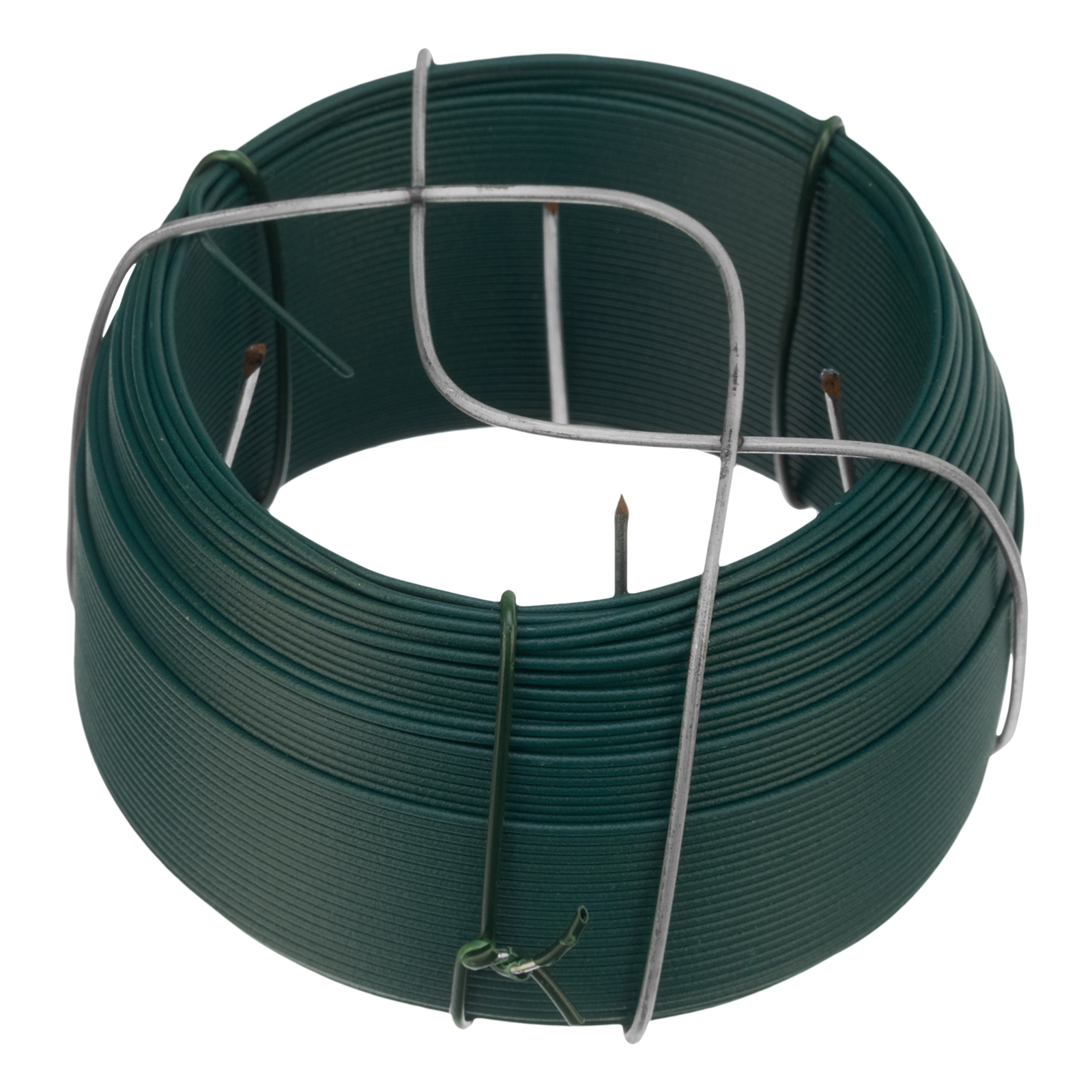 Проволока с ПВХ покрытием, зеленая 0.9 мм, длина 50 м Сибртех (47770)