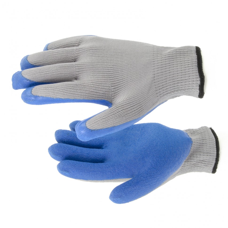 Перчатка двойная утепленная, латексное рельефное покрытие, 127 г Сибртех (68611)