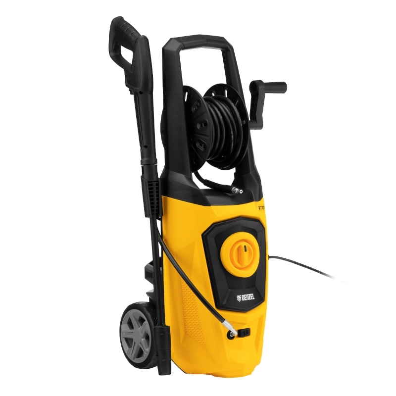 Моечная машина высокого давления R-170D, 2000 Вт, 170 бар, 360 л/ч, с барабаном Denzel (58229)