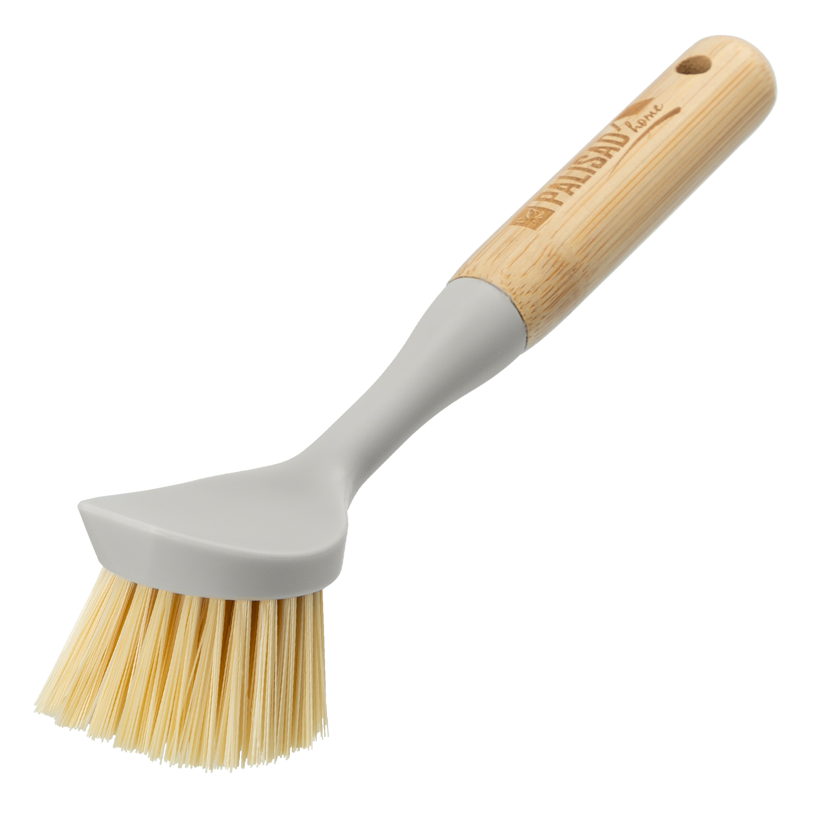 Щетка для посуды круглая d 60х230 мм, бамбуковая рукоятка, Home Palisad (93571)