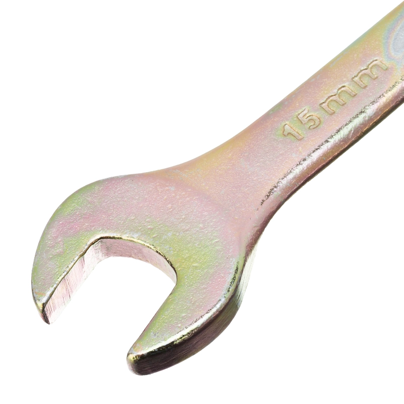 Ключ комбинированный, 15 мм, желтый цинк Сибртех (14981)