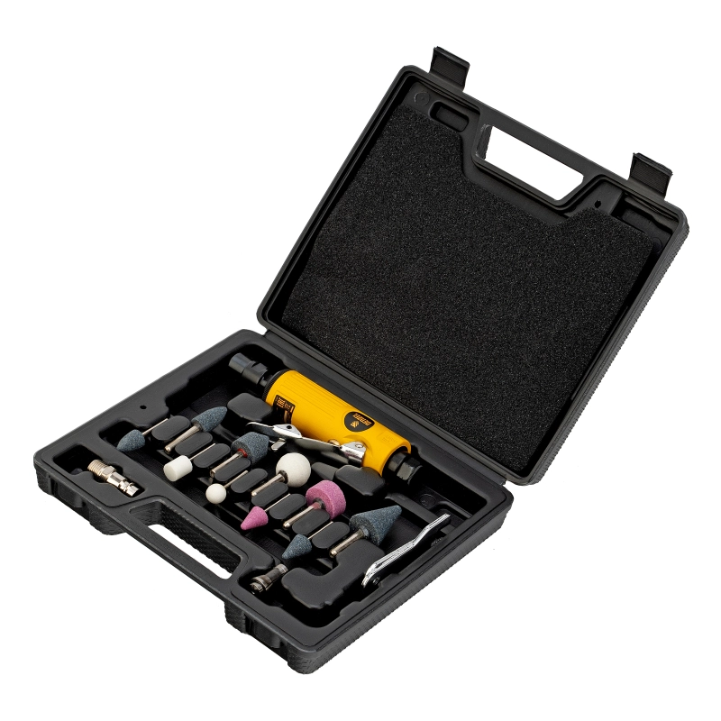 Пневмошлифмашина прямая PGS25000, 25000 об/мин, 10 шлиф. камней, цанга - 3, 6 мм, 113 л/мин Denzel (57464)