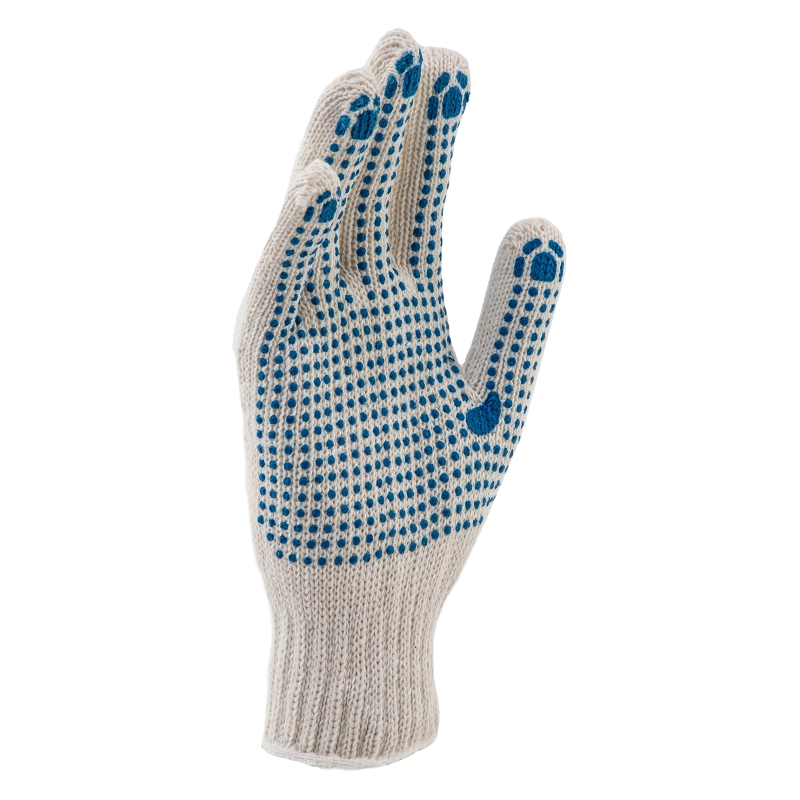 Перчатки х/б, ПВХ покрытие, "Точка", 7 класс Сибртех (67703)