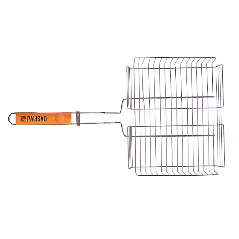 Решетка гриль 260 х 320 х 65 мм. объемная хромированная Camping Palisad (69554)