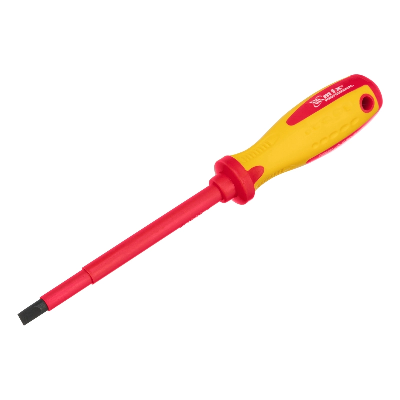 Отвертка Insulated, SL8 x 150 мм, CrMo, до 1000 В, двухкомпонентная рукоятка Matrix Professional (12922)