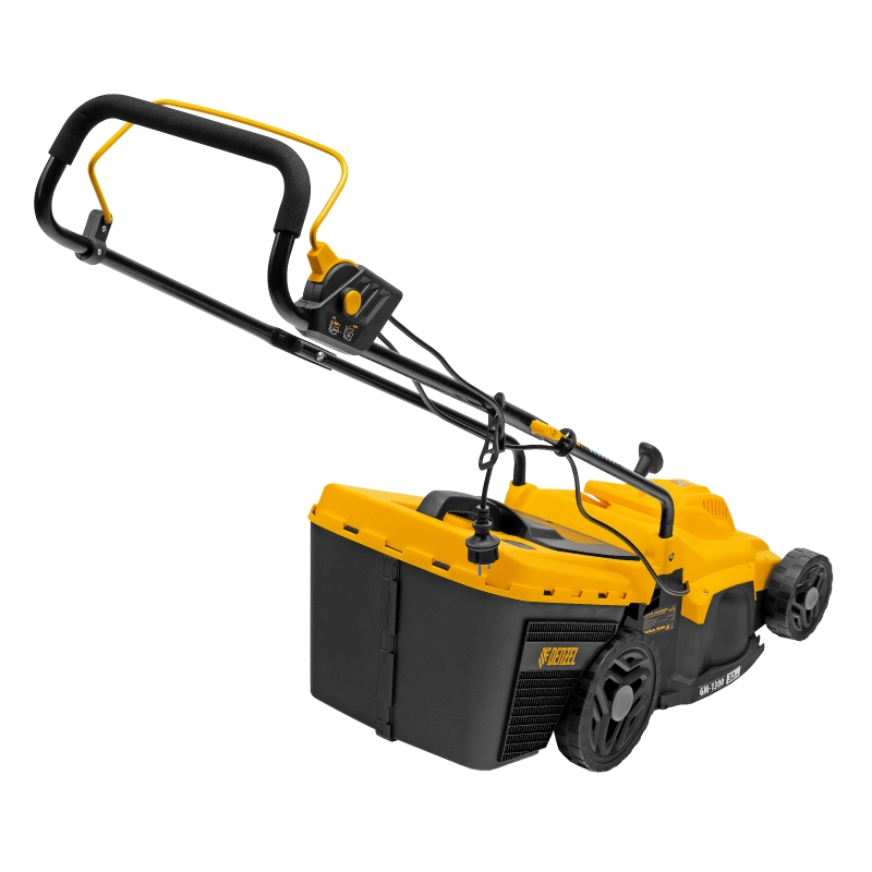 Газонокосилка электрическая GM-1300, 1300 Вт, шир. 32 см, 5 уров., травосб. 35 л Denzel (96627)