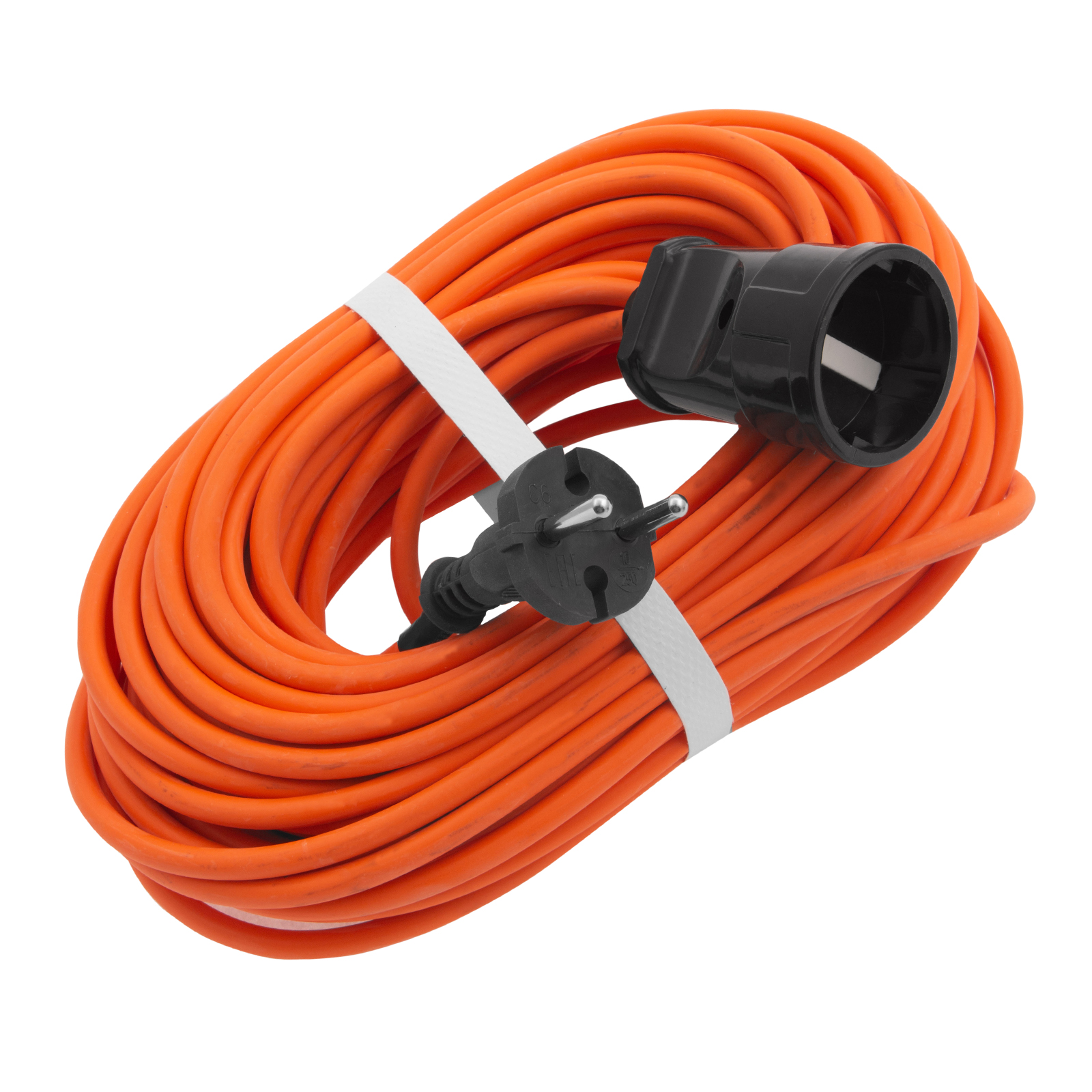 Удлинитель-шнур силовой 20 м, 10A, тип УХ10, 1 розетка, Сибртех (96052)