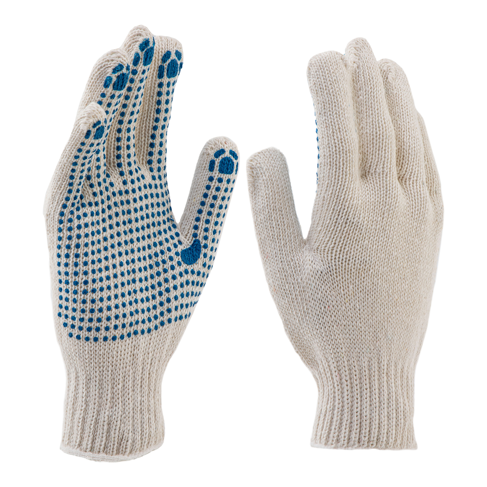 Перчатки х/б, ПВХ покрытие, "Точка", 7 класс Сибртех (67703)