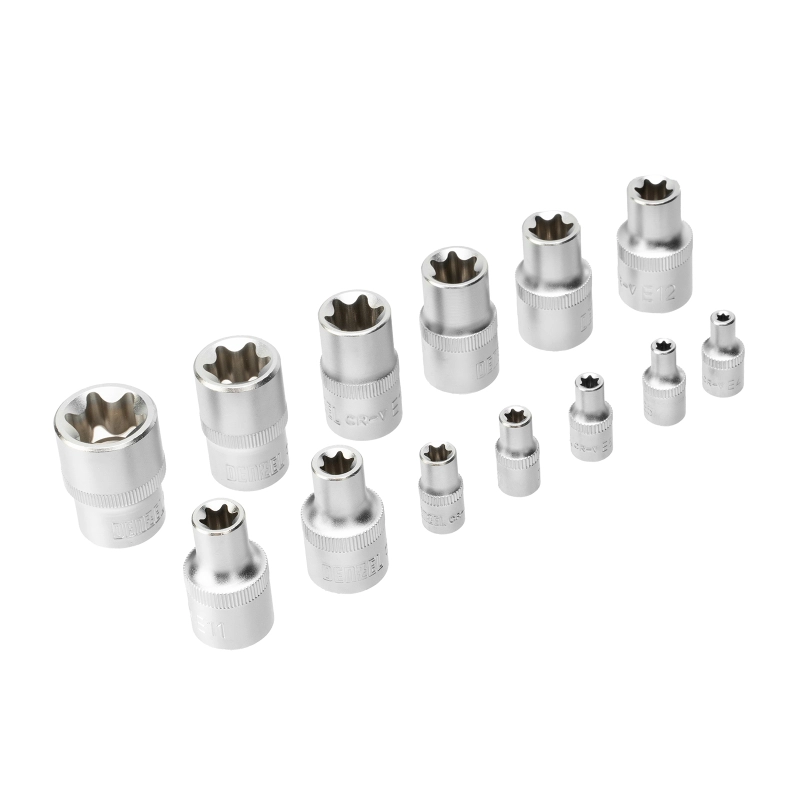 Набор инструментов, 1/2", 1/4", CrV, S2, пластиковый кейс, 109 предметов Denzel (15814)