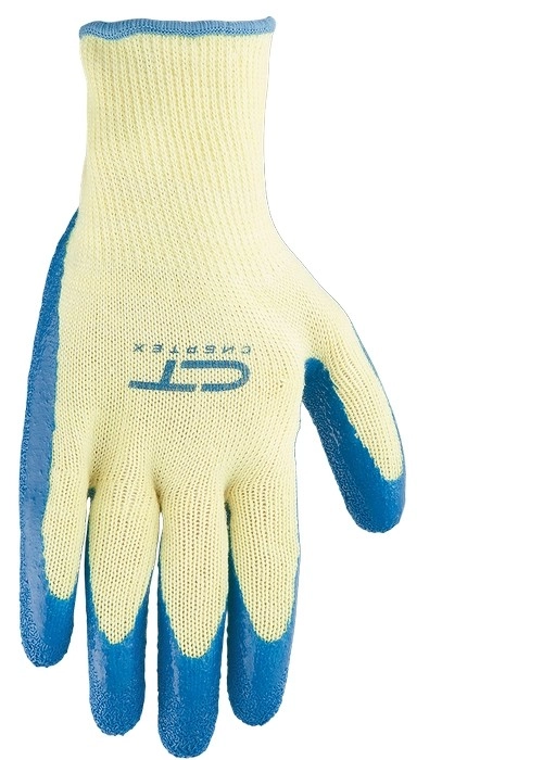 Перчатки трикотажные, полиэфирные, латексное рельефное покрытие, XL Сибртех (67753)