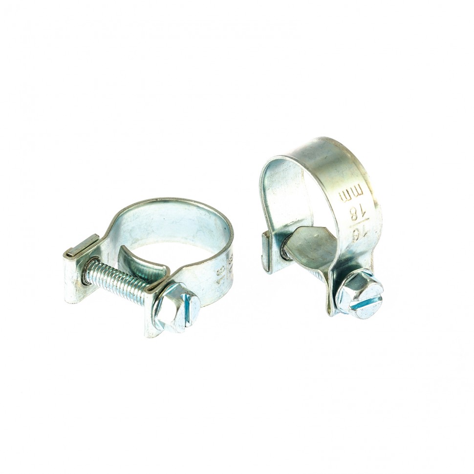 Хомуты металлические, MINI 16-18 мм, ширина 9 мм, винтовой, W1, 2 шт Сибртех (47506)