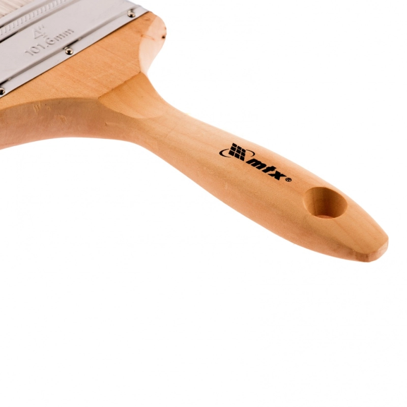 Кисть плоская Platinum 4", искусственная щетина, деревянная ручка MTX (83340)