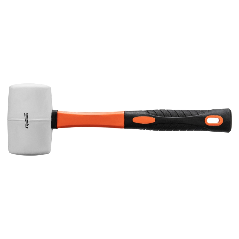 Киянка резиновая, 680 г, белая резина, фибергласовая рукоятка Sparta (11130)