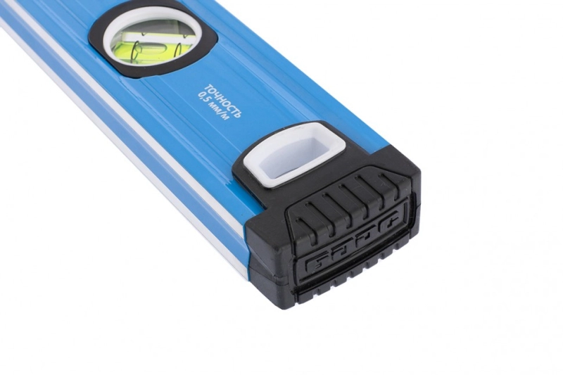 Уровень алюминиевый, 800 мм, профиль 1,6 мм, фрезерованный, ударопрочные заглушки, 3 глазка Барс (34424)