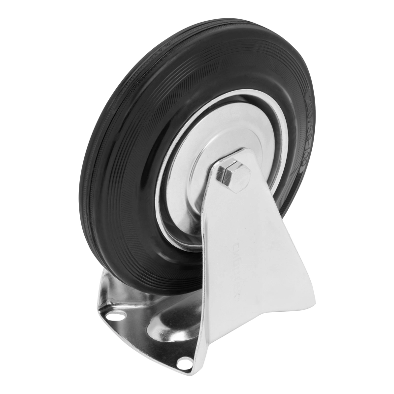 Колесо неповоротное D 200 мм, крепление  платформенное Сибртех (68712)