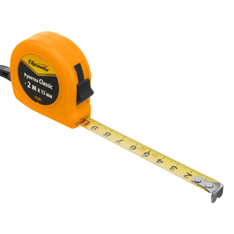 Рулетка Classic,2 м х 13 мм,пластиковый корпус Sparta (31301)