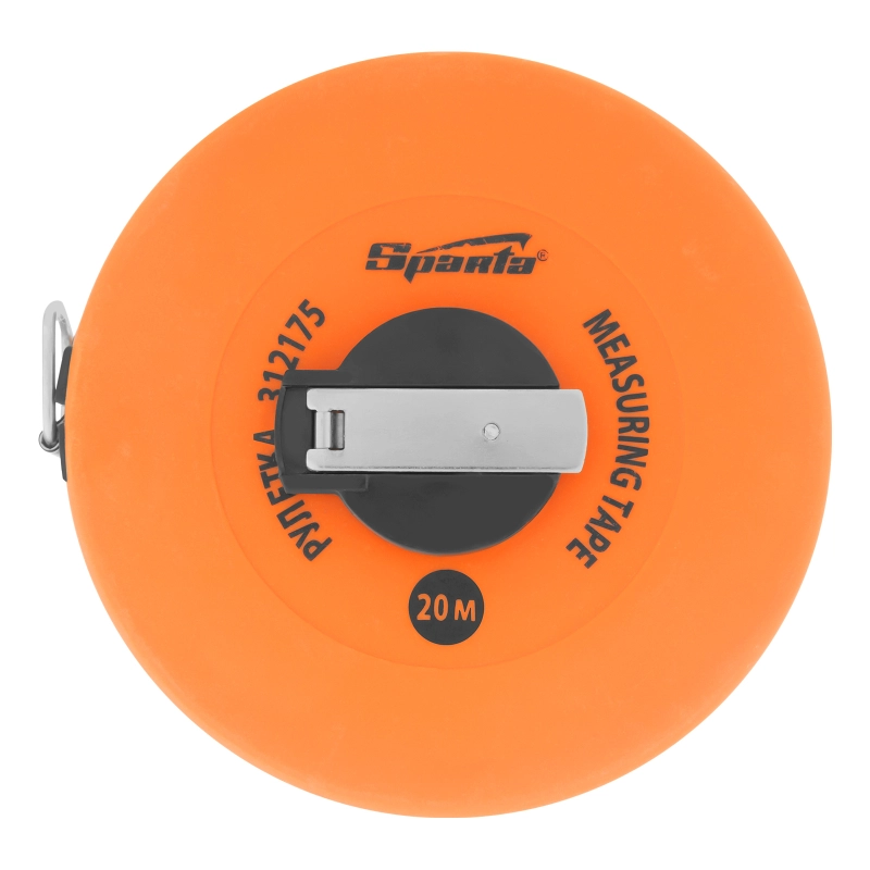 Рулетка геодезическая, 20 м х 12,5 мм, лента ПВХ, закрытый круглый корпус Sparta (312175)