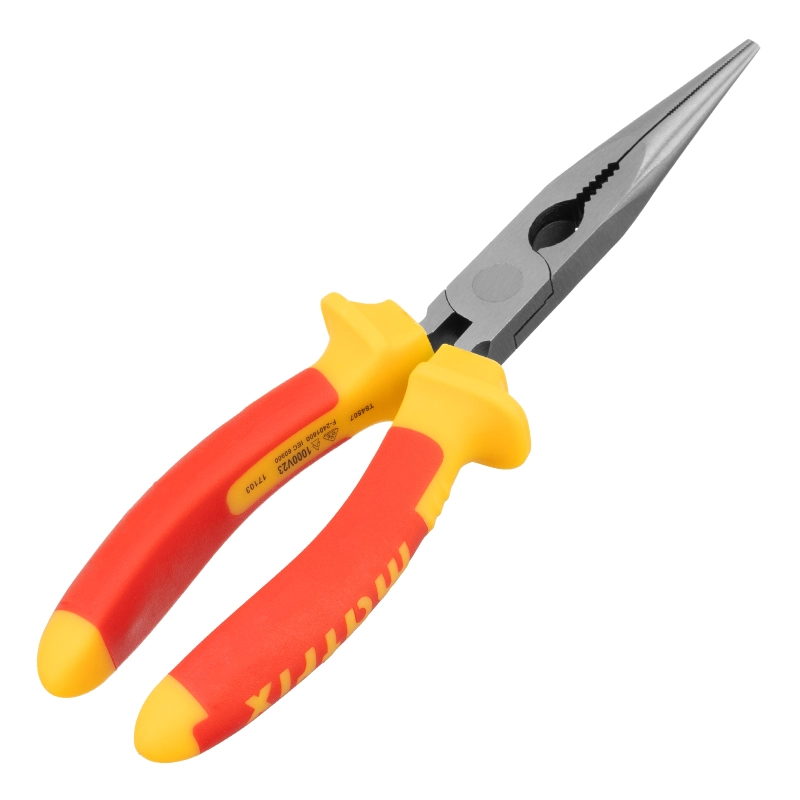 Длинногубцы прямые Insulated, 200 мм, двухкомпонентные рукоятки Matrix Professional (17103)