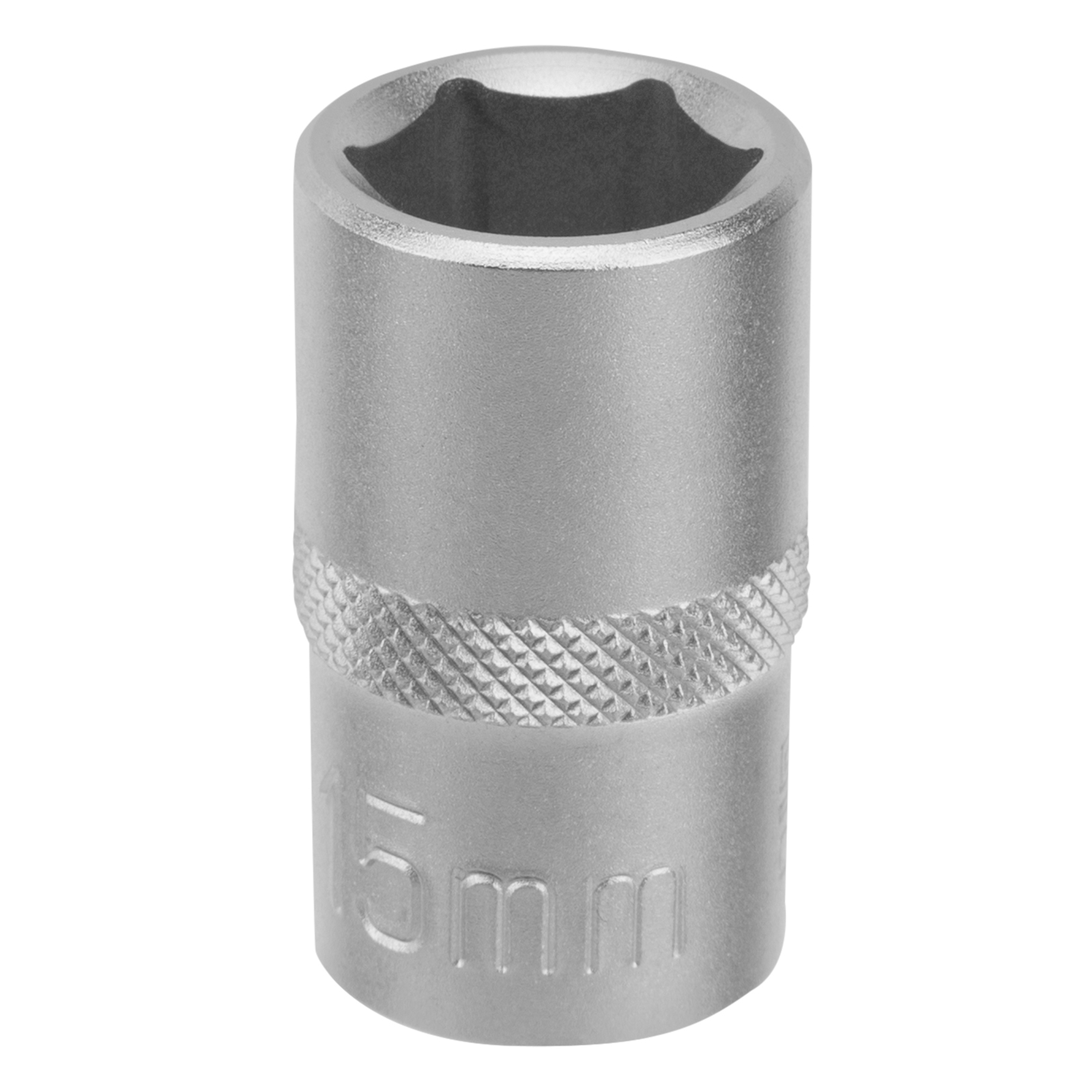 Головка торцевая, 15 мм, шестигранная, CrV, под квадрат 1/2 Stels (13826)