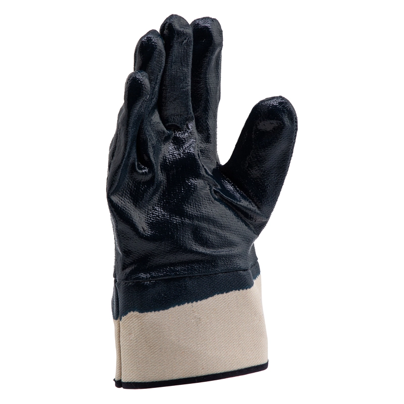 Перчатки трикотажные с обливом из бутадиен-нитрильного каучука, крага, L Сибртех (67833)