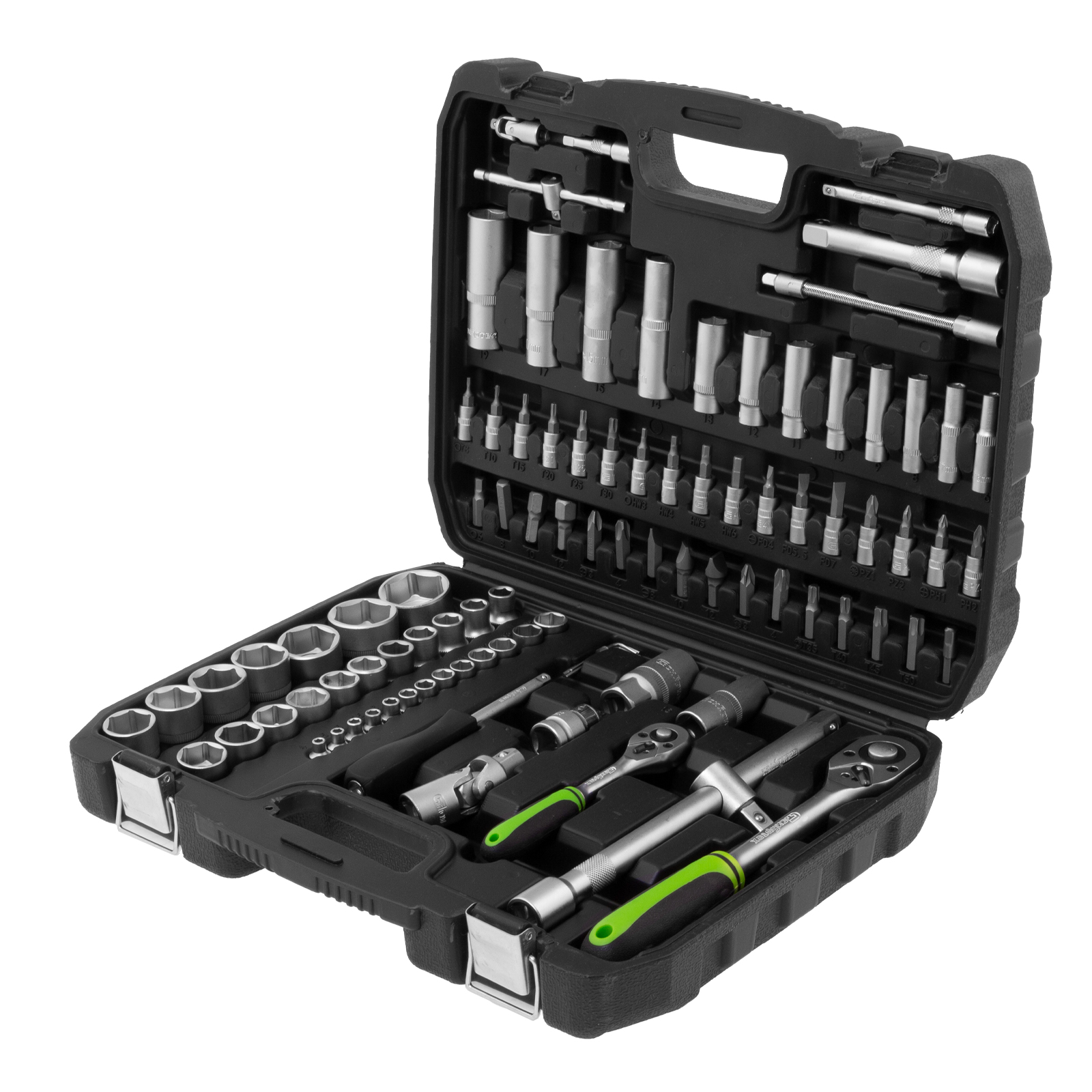 Набор инструмента, 1/2", 1/4", пластиковый кейс,94 предмета Сибртех (13499)