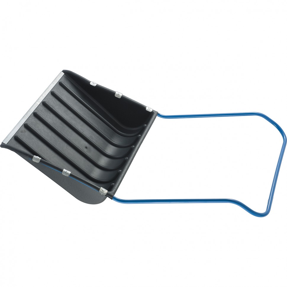 Движок для уборки снега пластиковый, 735 х 555 х 1250 мм, стальная рукоятка, Сибртех (61593)