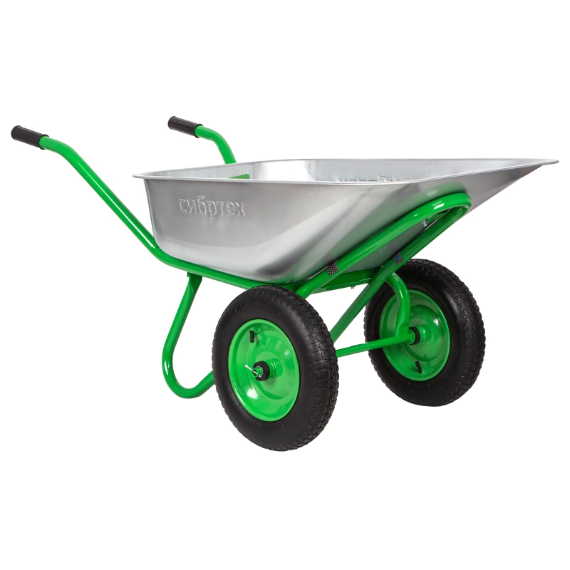 Тачка садово-строительная 2-х колесная, грузоподъемность 230 кг, объем 90 л Сибртех (689643)