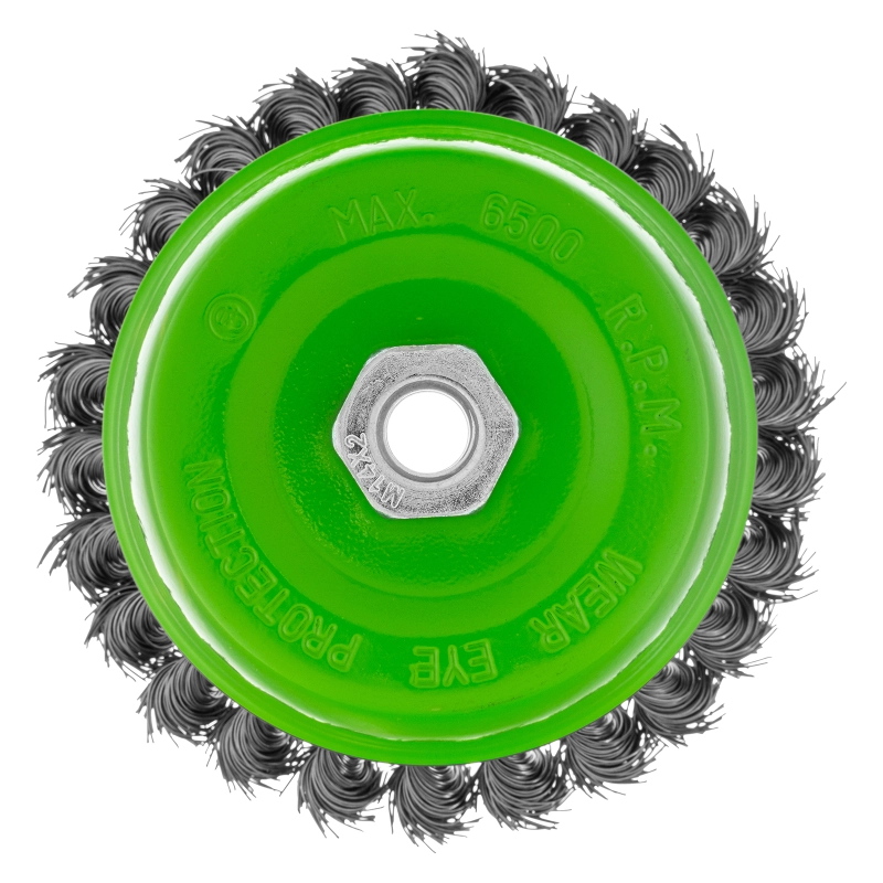 Щетка для УШМ, 125 мм, М14, "чашка", крученая металлическая проволока Сибртех (746277)
