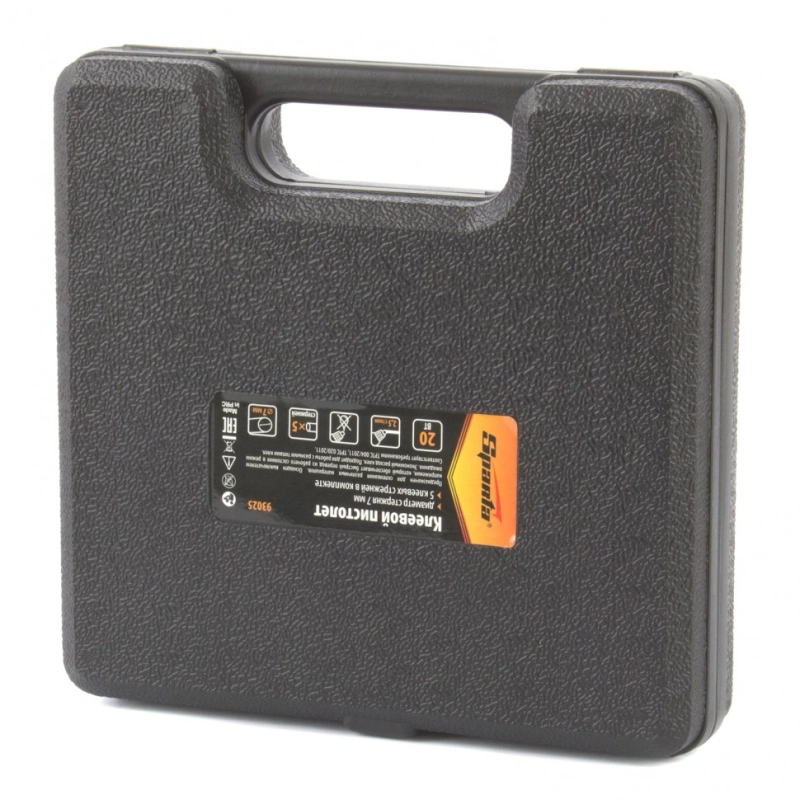 Клеевой пистолет с выключателем 7 мм в кейсе, 20 Вт, 2.5 г/мин Sparta (93025)