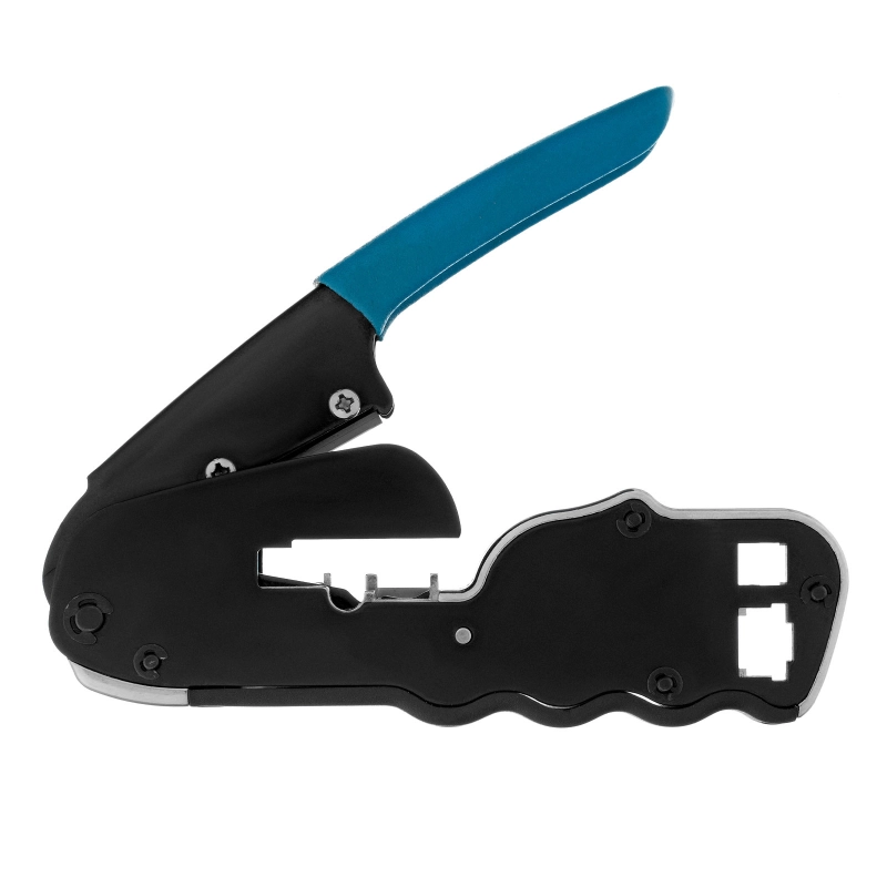 Клещи для обжима телефонных и компьютерных клемм RJ45, 8P и RJ11/12, 6P, компактный размер, CAT5 Gross (17723)