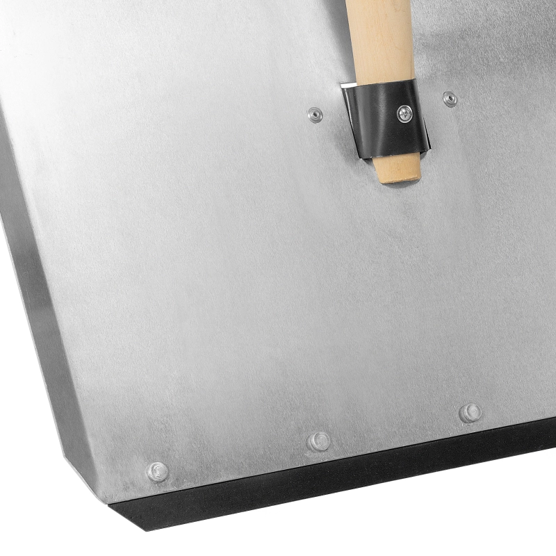 Лопата для уборки снега тротуарная, алюминиевая,500х400х1420мм, деревянный черенок, Сибртех (61658)